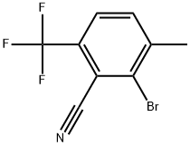 2-Bromo-3-methyl-6-(trifluoromethyl)benzonitrile Structure