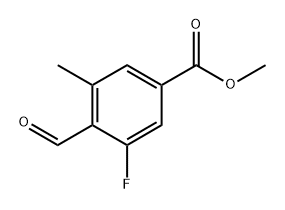 methyl 3-fluoro-4-formyl-5-methylbenzoate Structure