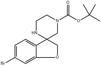 tert-butyl
6-bromo-2H-spiro[1-benzofuran-3,2'-piperazine]-4'
-carboxylate Structure