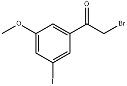 2-Bromo-1-(3-iodo-5-methoxyphenyl)ethanone Structure