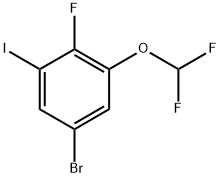 5-Bromo-1-(difluoromethoxy)-2-fluoro-3-iodobenzene Structure