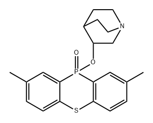 2,8-Dimethyl-10-[(quinuclidin-3-yl)oxy]-10H-phenothiaphosphine 10-oxide Structure