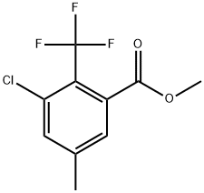 Methyl 3-chloro-5-methyl-2-(trifluoromethyl)benzoate Structure