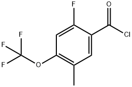 2-Fluoro-5-methyl-4-(trifluoromethoxy)benzoyl chloride Structure