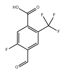 5-Fluoro-4-formyl-2-(trifluoromethyl)benzoic acid Structure