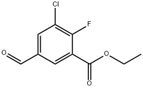 Ethyl 3-chloro-2-fluoro-5-formylbenzoate Structure