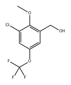 (3-chloro-2-methoxy-5-(trifluoromethoxy)phenyl)methanol Structure