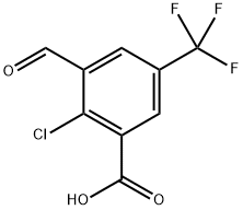 2-chloro-3-formyl-5-(trifluoromethyl)benzoic acid Structure