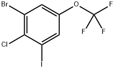 1-bromo-2-chloro-3-iodo-5-(trifluoromethoxy)benzene Structure