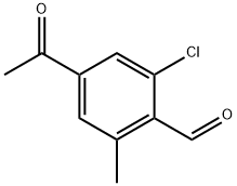 4-acetyl-2-chloro-6-methylbenzaldehyde Structure