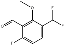 3-(difluoromethyl)-6-fluoro-2-methoxybenzaldehyde Structure