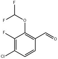 4-chloro-2-(difluoromethoxy)-3-fluorobenzaldehyde Structure