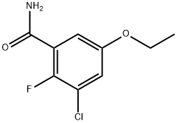 3-Chloro-5-ethoxy-2-fluorobenzamide Structure