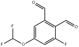 5-(difluoromethoxy)-3-fluorophthalaldehyde Structure