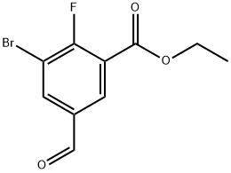 Ethyl 3-bromo-2-fluoro-5-formylbenzoate Structure