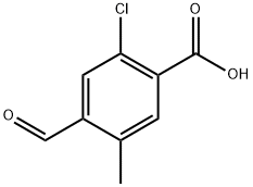 2-Chloro-4-formyl-5-methylbenzoic acid Structure