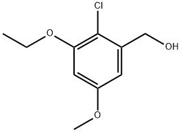 (2-Chloro-3-ethoxy-5-methoxyphenyl)methanol Structure