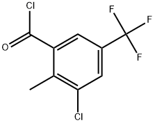 3-Chloro-2-methyl-5-(trifluoromethyl)benzoyl chloride Structure