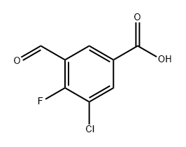 3-Chloro-4-fluoro-5-formylbenzoic acid Structure