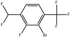 2-Bromo-4-(difluoromethyl)-3-fluoro-1-(trifluoromethyl)benzene Structure