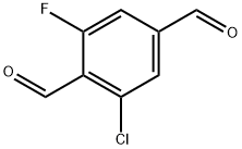 2-chloro-6-fluoroterephthalaldehyde Structure