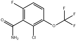 2-Chloro-6-fluoro-3-(trifluoromethoxy)benzamide Structure