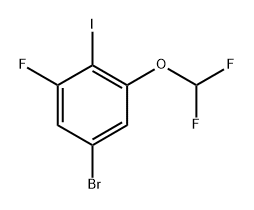 5-bromo-1-(difluoromethoxy)-3-fluoro-2-iodobenzene Structure