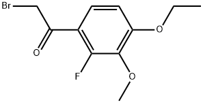 2-Bromo-1-(4-ethoxy-2-fluoro-3-methoxyphenyl)ethanone Structure