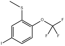 (5-Iodo-2-(trifluoromethoxy)phenyl)(methyl)sulfane 구조식 이미지