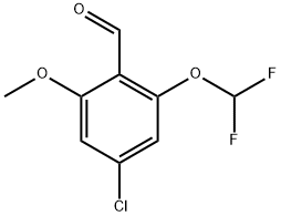 4-Chloro-2-(difluoromethoxy)-6-methoxybenzaldehyde Structure