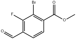 methyl 2-bromo-3-fluoro-4-formylbenzoate Structure