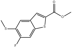 Methyl 6-fluoro-5-(methylthio)benzo[b]thiophene-2-carboxylate 구조식 이미지