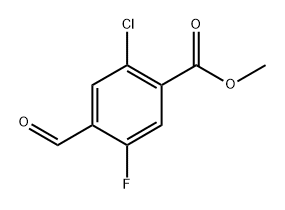 methyl 2-chloro-5-fluoro-4-formylbenzoate 구조식 이미지