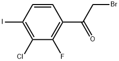 2-Bromo-1-(3-chloro-2-fluoro-4-iodophenyl)ethanone Structure