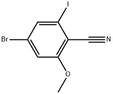 4-Bromo-2-iodo-6-methoxybenzonitrile Structure