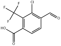 3-Chloro-4-formyl-2-(trifluoromethyl)benzoic acid Structure