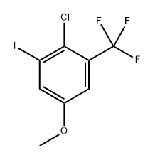 2-Chloro-1-iodo-5-methoxy-3-(trifluoromethyl)benzene Structure