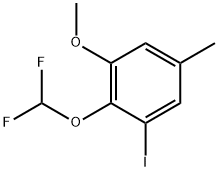 2-(difluoromethoxy)-1-iodo-3-methoxy-5-methylbenzene Structure