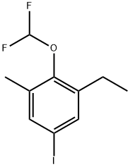 2-(difluoromethoxy)-1-ethyl-5-iodo-3-methylbenzene Structure