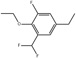 1-(Difluoromethyl)-2-ethoxy-5-ethyl-3-fluorobenzene Structure