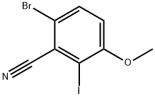 6-Bromo-2-iodo-3-methoxybenzonitrile Structure