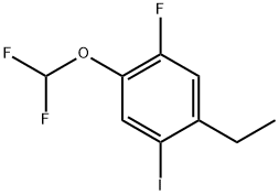 1-(Difluoromethoxy)-4-ethyl-2-fluoro-5-iodobenzene Structure