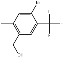 4-Bromo-2-methyl-5-(trifluoromethyl)benzenemethanol Structure