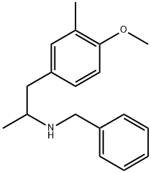 Benzeneethanamine, 4-methoxy-α,3-dimethyl-N-(phenylmethyl)- Structure