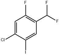 1-chloro-4-(difluoromethyl)-5-fluoro-2-iodobenzene 구조식 이미지