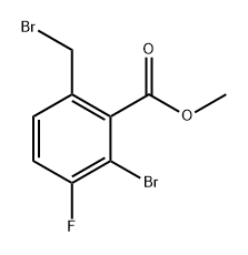 methyl 2-bromo-6-(bromomethyl)-3-fluorobenzoate 구조식 이미지