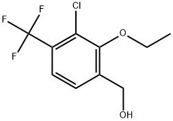 3-Chloro-2-ethoxy-4-(trifluoromethyl)benzenemethanol Structure