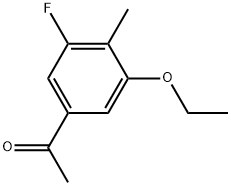 1-(3-Ethoxy-5-fluoro-4-methylphenyl)ethanone Structure