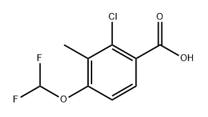 2-chloro-4-(difluoromethoxy)-3-methylbenzoic acid Structure