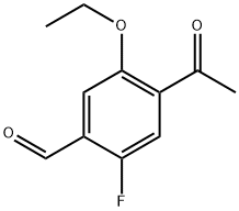4-acetyl-5-ethoxy-2-fluorobenzaldehyde Structure